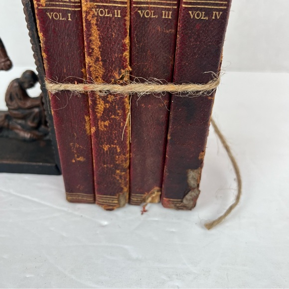 Vintage-decor bundle of 4”X6” red cloth covered books - Picture 3 of 10